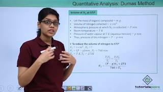 Class 11th – Quantitative Analysis  Nitrogen by Dumas Method  Organic Chemistry  Tutorials Point [upl. by Oak495]