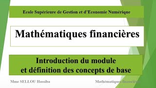 Introduction mathématique financière [upl. by Aerbas]