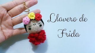 Como tejer un llavero de FRIDA AMIGURUMI a CROCHET PASO A PASO [upl. by Rudolf750]