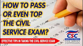 HOW TO PASS OR EVEN TOP CIVIL SERVICE EXAM  14 EFFECTIVE TIPS IN TAKING THE CIVIL SERVICE EXAM [upl. by Libbey]