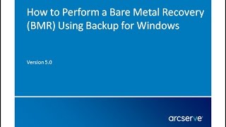 How to Perform a Bare Metal Recovery BMR Using a Backup for Windows [upl. by Onitrof]