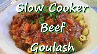 Easy Slow Cooker Hungarian Beef Goulash Recipe [upl. by Nivlen]