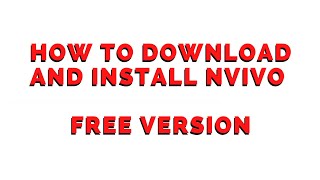 How to download and install Nvivo  Latest version [upl. by Eldoree]