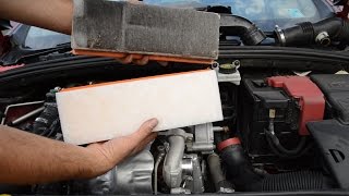 How to remove and replace air filter Peugeot  Citroen 16 HDI [upl. by Jacobine384]