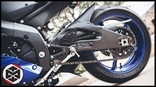 INSTALLING CHAIN amp SPROCKETS on the R6 so fast now [upl. by Heuser]