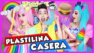 COMO HACER PLASTILINA CASERA  SHOW PIEDRA PAPEL O TIJERA  JUGANDO CON PLASTILINA [upl. by Ahsinat57]