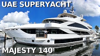 20M MAJESTY 140 SUPERYACHT TOUR  UAE Yacht Builder Luxury Charter Yacht Walkthrough amp Specs [upl. by Eecyak]