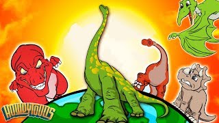 Giant Dinosaurs Cartoons and Songs  Dinostory By Howdytoons [upl. by Wing433]