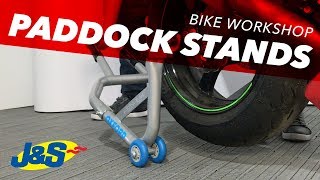 How to use paddock stand on your own  JampS Accessories [upl. by Eedahs]