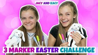 3 Marker Easter Challenge  Jacy and Kacy [upl. by Renelle]