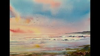 THE Most Important Rule in Watercolour Painting Lois Loose Watercolor Seascape demo [upl. by Edelstein491]