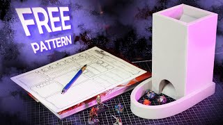 How to Make a Dice Tower Out of Foam with Free Template DIY DampD Craft [upl. by Allekram]