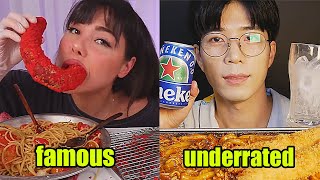 FAMOUS VS UNDERRATED mukbangers [upl. by Valerian237]