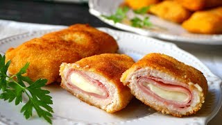 Pechugas rellenas de jamón y queso cordon bleu [upl. by Vowel494]