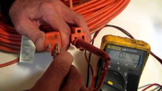 Using A Multimeter To Check An Extention Cord [upl. by Alin]