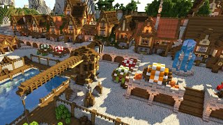 Minecraft Timelapse  Medieval Town and Port [upl. by Sina]