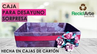 DIY ♻ Cómo hacer cajas SORPRESA Caja para desayuno sorpresa [upl. by Evadnee]