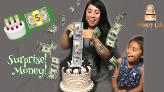 Surprise Money Cake Easy Tutorial [upl. by Lombardi]