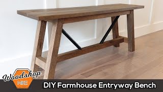 How to Build this DIY entryway bench  Free Plans [upl. by Kajdan]