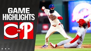 Reds vs Phillies Game Highlights 4324  MLB Highlights [upl. by Knipe]