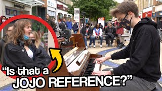 I played JOJO openings on piano in public [upl. by Odanref866]