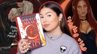 🌙 i read CRESCENT CITY by sarah j maas  reading vlog [upl. by Zaslow]