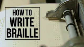 How Blind People Write Braille [upl. by Nilyahs]