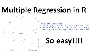 Multiple Regression in R StepbyStep [upl. by Kela514]