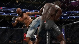 UFC 248  Israel Adesanya vs Yoel Romero Full Fight  UFC Middleweight Title EA UFC 3 [upl. by Adnowat]