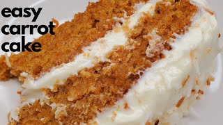 Easy Carrot Cake RecipeHOW TO MAKE MOIST CARROT CAKE  JERENES EATS [upl. by Kieger]