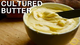 How to Make Cultured Butter at Home  Chef Studio Basics [upl. by Millian464]