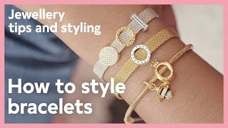 Jewellery tips and styling How to style bracelets  Pandora [upl. by Warfore471]