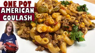 ONE POT AMERICAN GOULASH RECIPE  My Easy Version of Goulash [upl. by Edris]