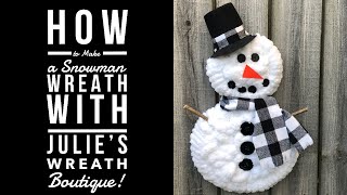 How To Make A Snowman Wreath  DIY Christmas Wreath [upl. by Phelia]