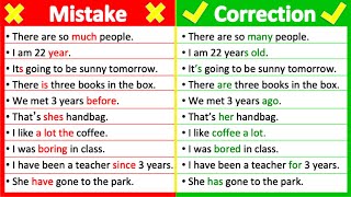 20 MOST COMMON GRAMMAR MISTAKES 🤔 😮  Mistakes amp correction ✅ [upl. by Anirbak]