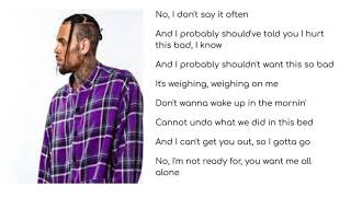 Chris Brown  Undecided Lyrics [upl. by Hendrik]