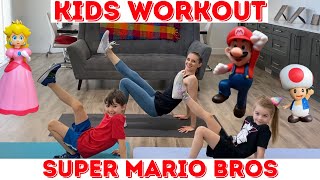 Kids Workout  Super Mario Workout age 310 [upl. by Shae]