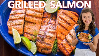 Grilled Salmon with Garlic Lime Butter [upl. by Madanhoj]