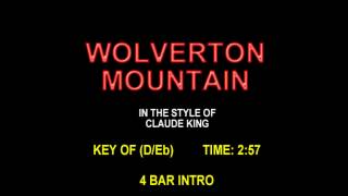 Wolverton Mountain  Karaoke [upl. by Loyce36]