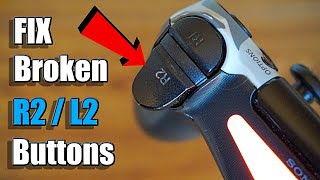 How to FIX BROKEN R2  L2 Buttons on PS4 CONTROLLER Button Replacement [upl. by Demakis]