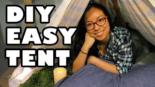 DIY How to Build an Easy Tent Fort ⛺️ Forts n Crafts ⛺️ Good Palette [upl. by Goodard665]