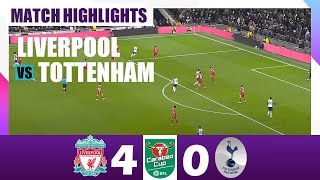 Liverpool vs Tottenham 40  2025 Carabao Cup  Match Highlights [upl. by Hallvard699]