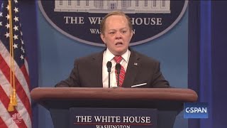 Melissa McCarthy plays Sean Spicer on quotSaturday Night Livequot [upl. by Renault]