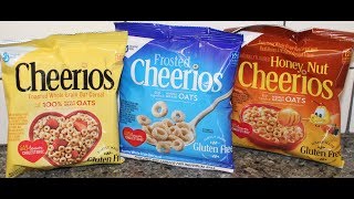 Cheerios Frosted Cheerios amp Honey Nut Cheerios Cereal Review [upl. by Madelene]