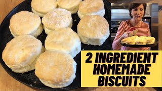 Homemade Biscuits with ONLY 2 INGREDIENTS [upl. by Aitropal65]