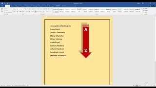 How To Sort A List Of Names Alphabetically In Word [upl. by Eilatam]