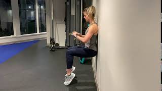 Wall squat with calf raise [upl. by Fitzhugh]