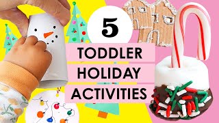 5 Fun amp Easy Holiday Crafts For Toddlers [upl. by Nemad]