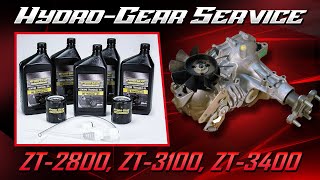 Hydro Gear ZT2800 ZT3100 ZT3400 Service Hydrostat OilFilter Change [upl. by Alaj]