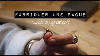 Cours gratuit bijouterie  fabriquer une bague en argent amp bronze   Agnes Ismay [upl. by Shien]